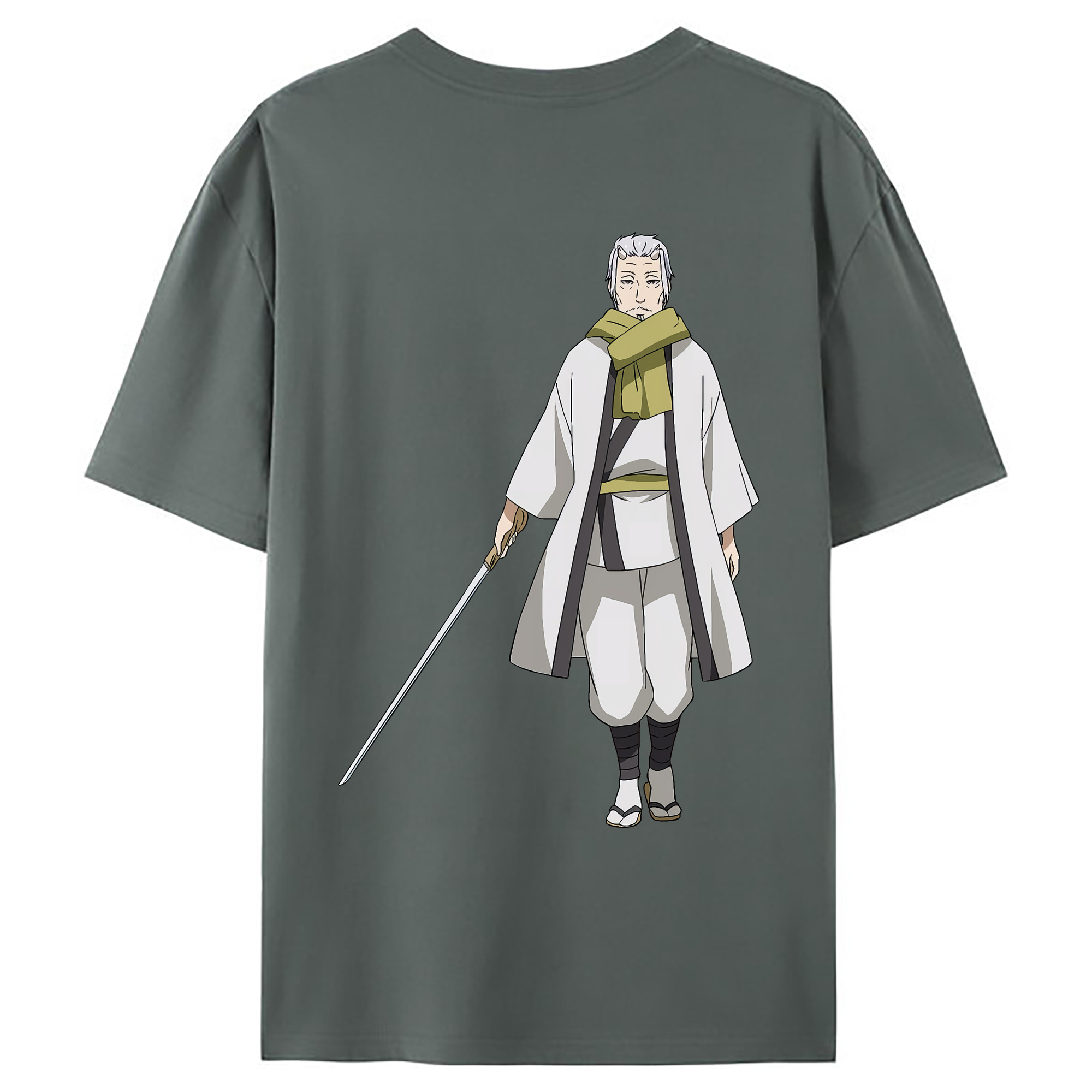 （画像用） 転スラ Regarding Reincarnated to Slime 綿100％ メンズ半袖Tシャツ（バックプリント） 通気性
